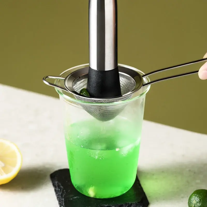 1pcs Cocktail Strainer Stainless Steel Tea Strainers Conical Food Strainers Fine Mesh Strainer Practical Bar Strainer Tool