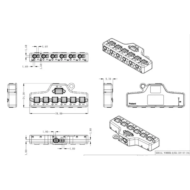 1PC Miniature Lighting System DC Lamp Railway Train Port Sharing Box 3/6 Distribution Port Hub For SMD Led Model