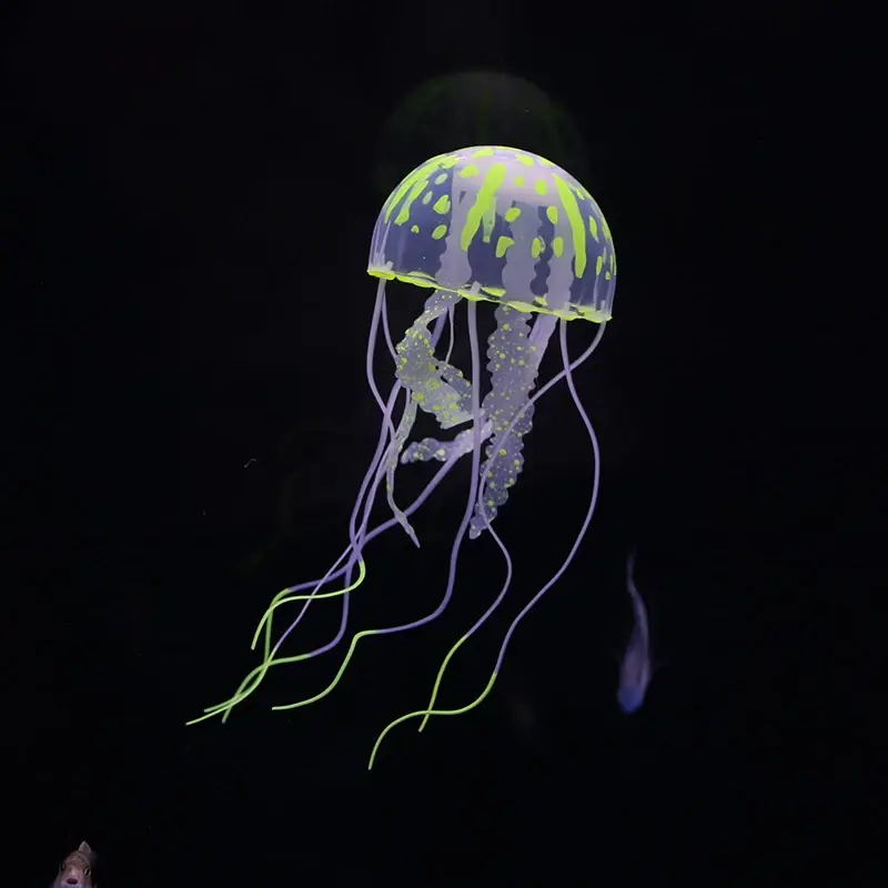 Artificial Glowing Effect Colorful Vivid Jellyfish Fish Tank Aquarium Decor Submarine Ornament Decoration Aquatic Pet