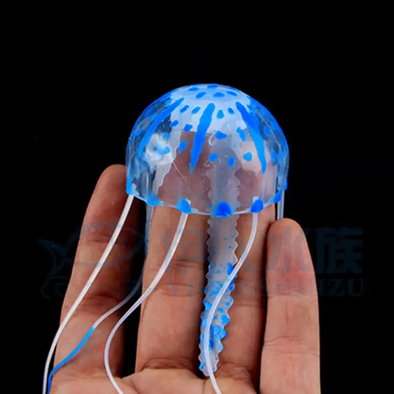 Artificial Glowing Effect Colorful Vivid Jellyfish Fish Tank Aquarium Decor Submarine Ornament Decoration Aquatic Pet