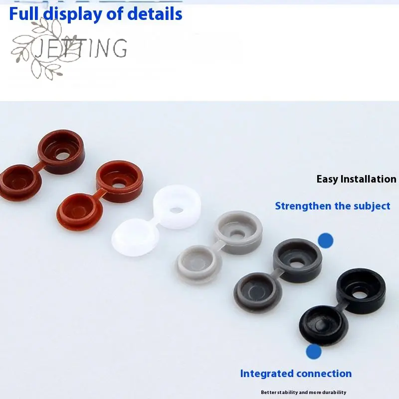 100PCS Cross Screw Nail Cap Screw Decorative Cover Folding Buckle For Car Furniture Decorative Nuts Cover Bolts Hardware