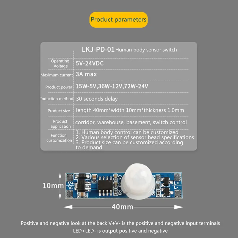 Smart Home Built-in / Human Body / Hand Sweep Sensor Switch Touch Sensor Module