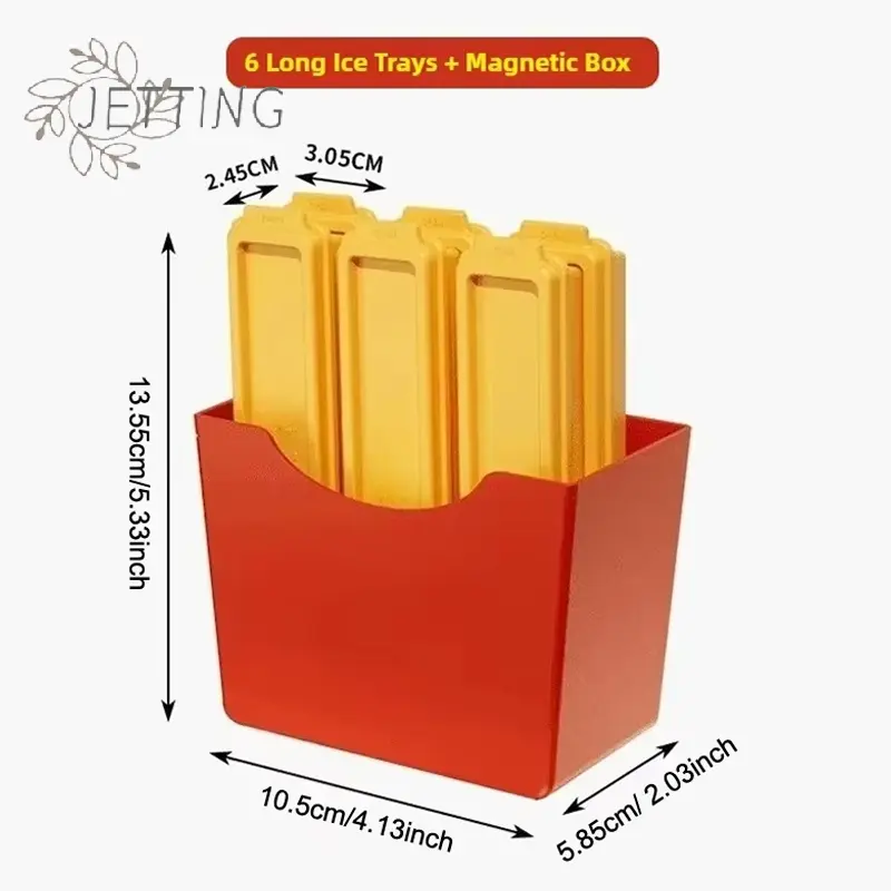 1Sets French Fries Ice Mold Long Bar Silicone Tray For Freezer Homemade Ice Sticks Cocktail Maker BPA Free Kitchen Tools