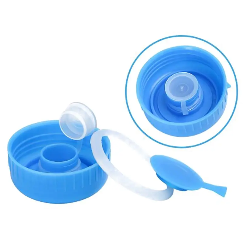 55mm Disposable Water Dispenser Bucket Bottle Cover Pure Bucket Screw Smart Cover Reusable Water Dispenser Size Replacement Blue