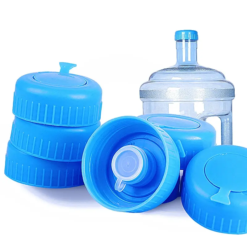 55mm Disposable Water Dispenser Bucket Bottle Cover Pure Bucket Screw Smart Cover Reusable Water Dispenser Size Replacement Blue