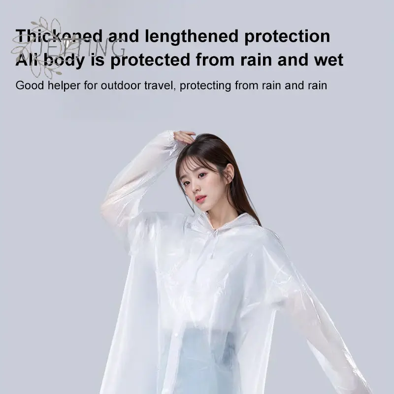 Waterproof Raincoat Adult Travel Fashion Raincoats Outdoor Portable Lightweight Clothing Reusable Poncho Rainwear Supplies