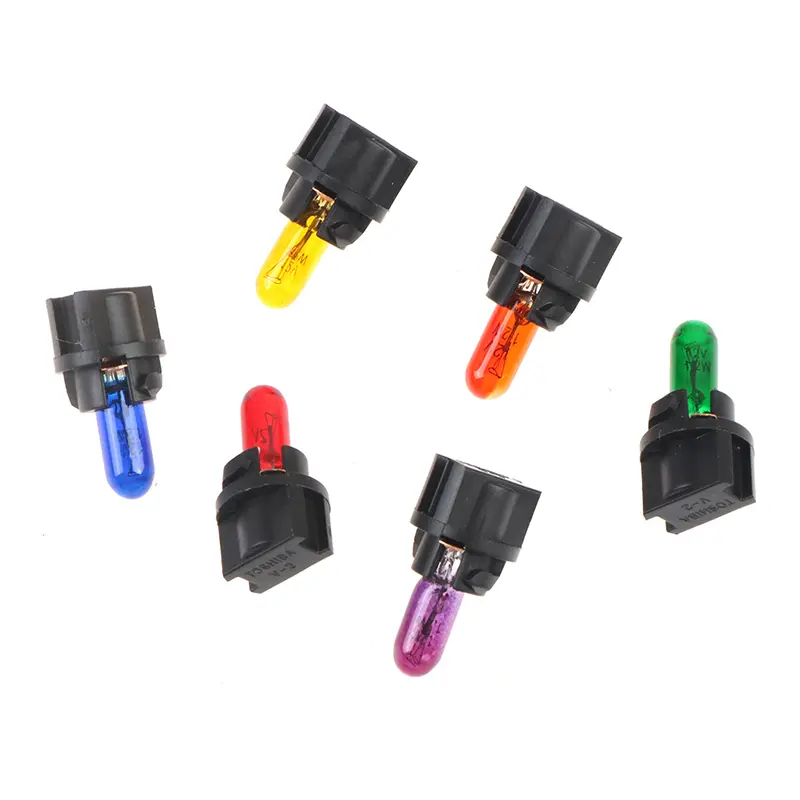 10PCS T5 T6.5 Led Bulb W1.2WCar Interior Lights Dashboard Heating Indicator Wedge Auto Instrument Lamp air conditioning lamp12V