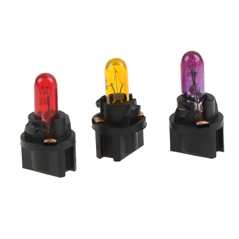10PCS T5 T6.5 Led Bulb W1.2WCar Interior Lights Dashboard Heating Indicator Wedge Auto Instrument Lamp air conditioning lamp12V