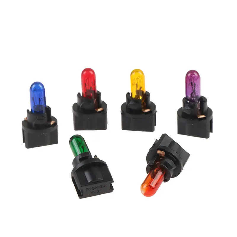 10PCS T5 T6.5 Led Bulb W1.2WCar Interior Lights Dashboard Heating Indicator Wedge Auto Instrument Lamp air conditioning lamp12V