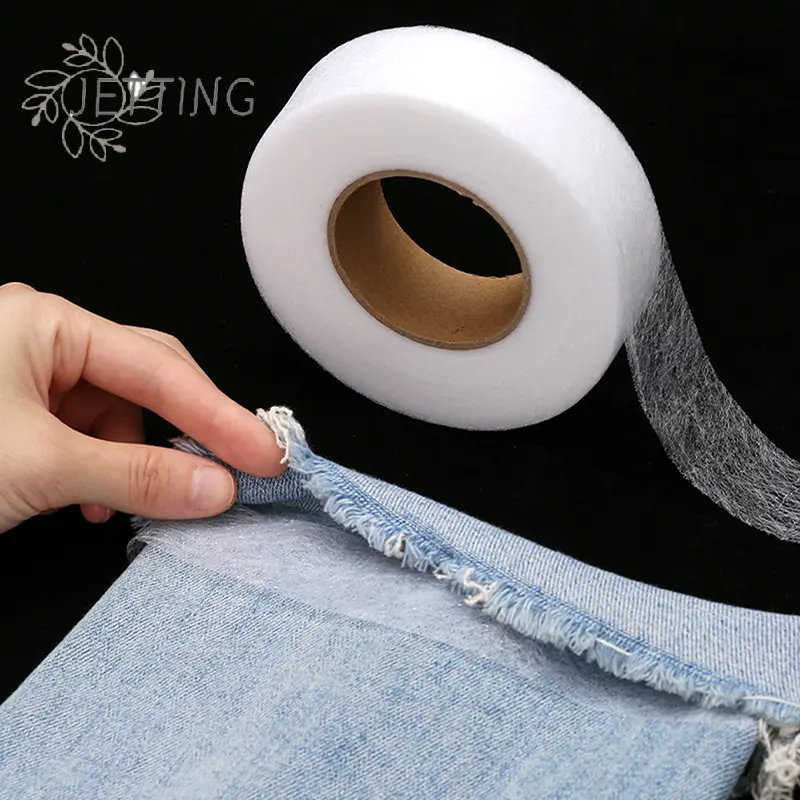 Black White Double-sided Interlining Adhesive Fabric Clothes Iron On Hem Tape Interlining Web DIY Sewing Patchwork Acces