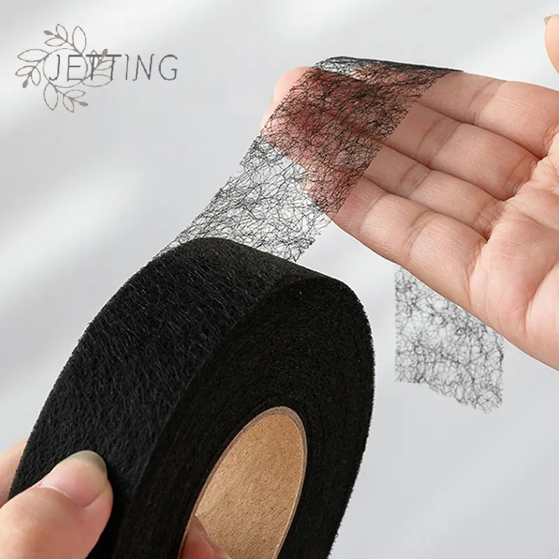 Black White Double-sided Interlining Adhesive Fabric Clothes Iron On Hem Tape Interlining Web DIY Sewing Patchwork Acces