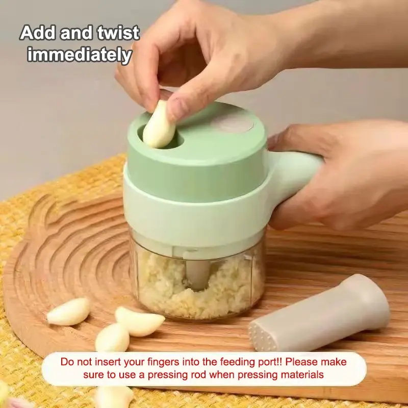 Electric Food Processor Wireless Charging Cutting Vegetables Meat For Household Handheld Tool Complementary Food Machine