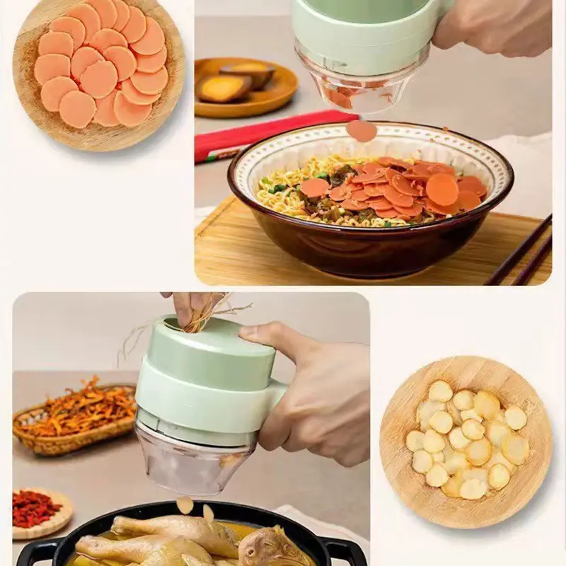Electric Food Processor Wireless Charging Cutting Vegetables Meat For Household Handheld Tool Complementary Food Machine