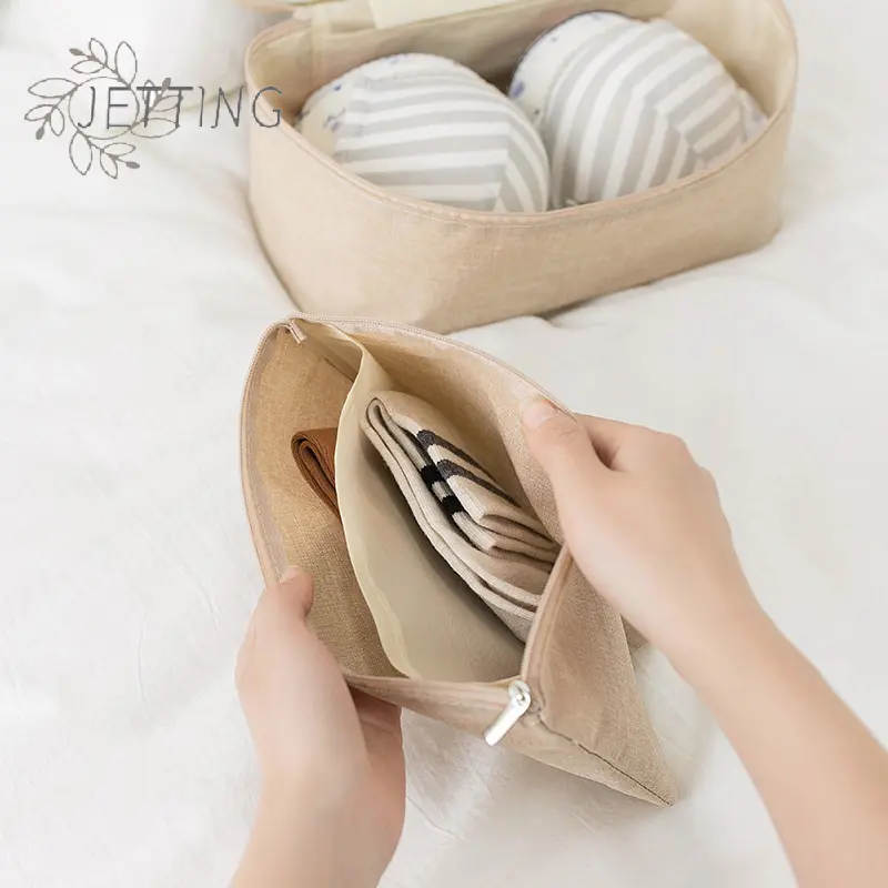 Travel Bra Underwaer Organizer, Compact Lingerie Box, Modern Cosmetics And Shower Products Fornight Toiletry Bag For Gym