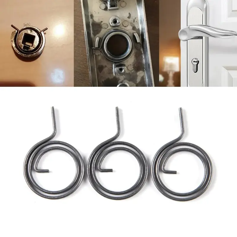 3Pcs 26/27/28mm Flat Wire Door Lock Handle Spring Coil Tools Home Door Replacement Return Torsion Springs