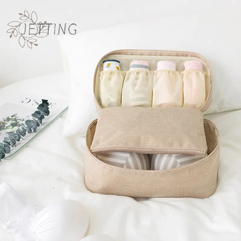 Travel Bra Underwaer Organizer, Compact Lingerie Box, Modern Cosmetics And Shower Products Fornight Toiletry Bag For Gym
