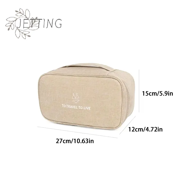 Travel Bra Underwaer Organizer, Compact Lingerie Box, Modern Cosmetics And Shower Products Fornight Toiletry Bag For Gym