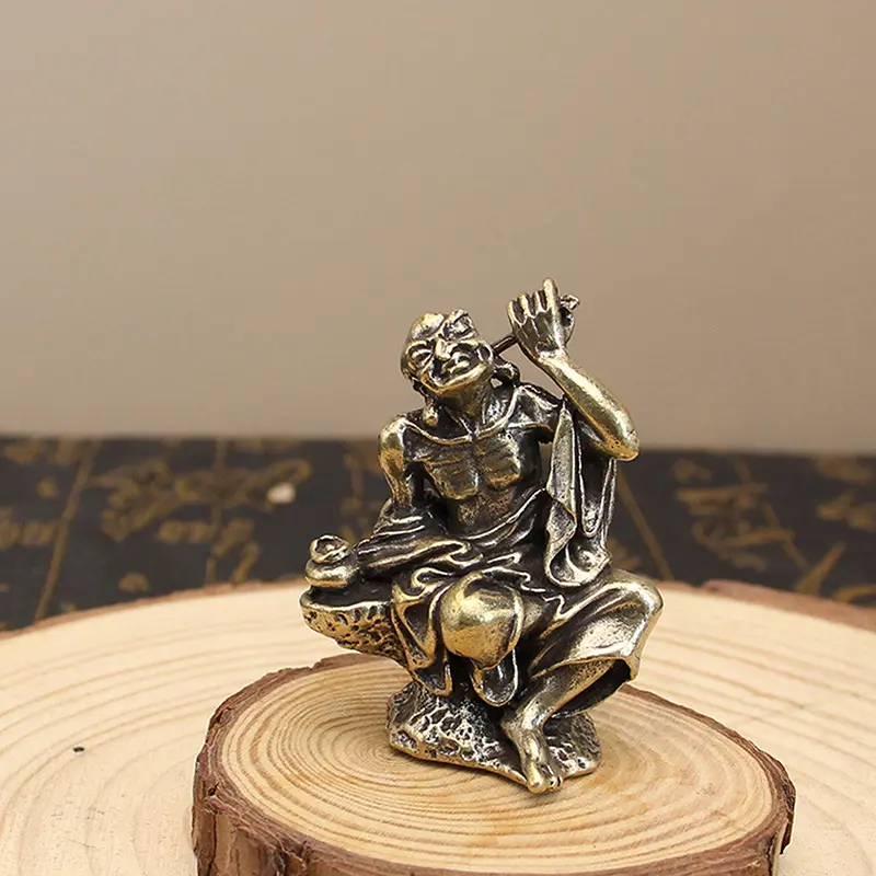 Eighteen Arhats Miniature Retro Mini Buddha Decoration Study Office Home Decoration Brass Statue Crafts