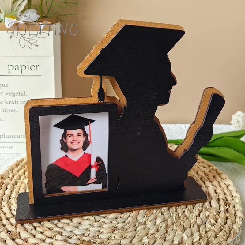 Wood Class Of 2025 Graduation Frame Wooden Table Graduation Picture Frame Home Desktop Ornaments