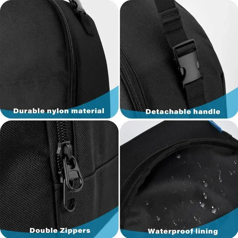 Pouch Anti-Drop Cooling Fan Storage Case Small Tool Electronics Protective Case Zippered Pouch With Adjustable Handle For Tools