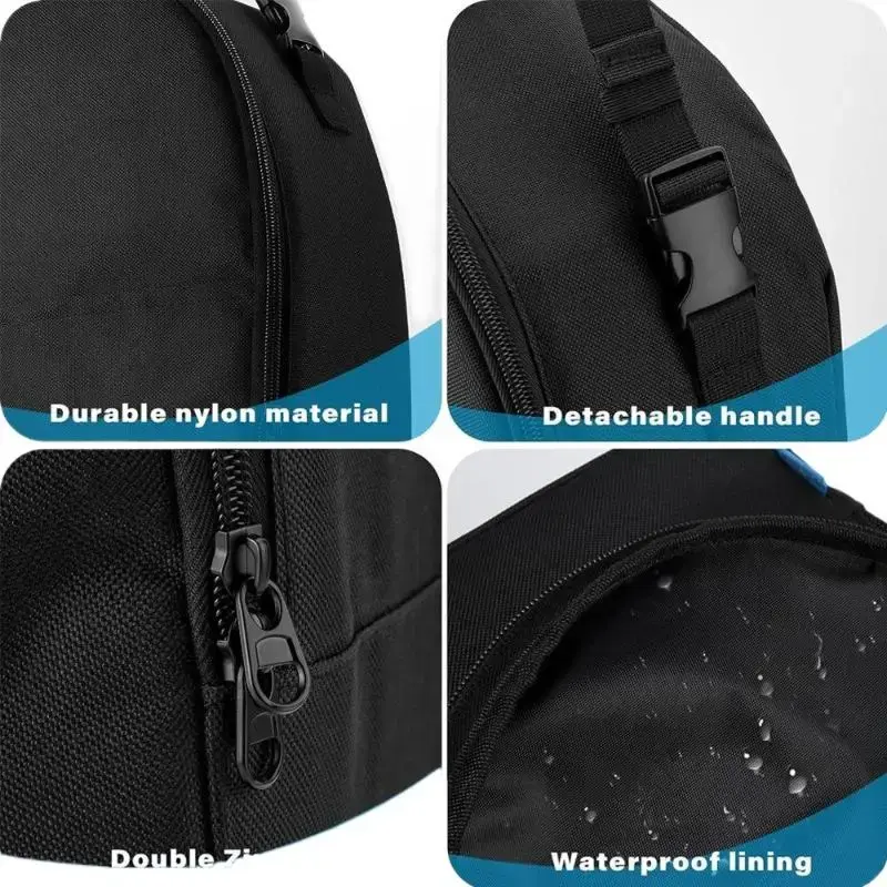 Pouch Anti-Drop Cooling Fan Storage Case Small Tool Electronics Protective Case Zippered Pouch With Adjustable Handle For Tools