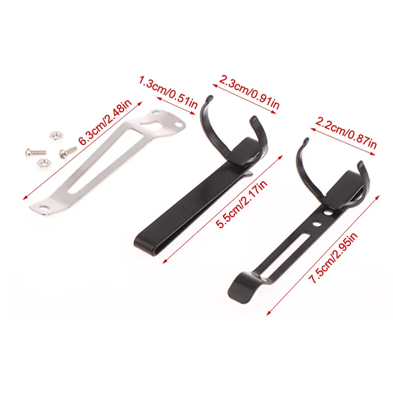 1Pcs Flashlight Metal Holding Clip Iron Clip Flashlight Clip Universal Clip ,suitable For S2 / S2+ / M1 / C8