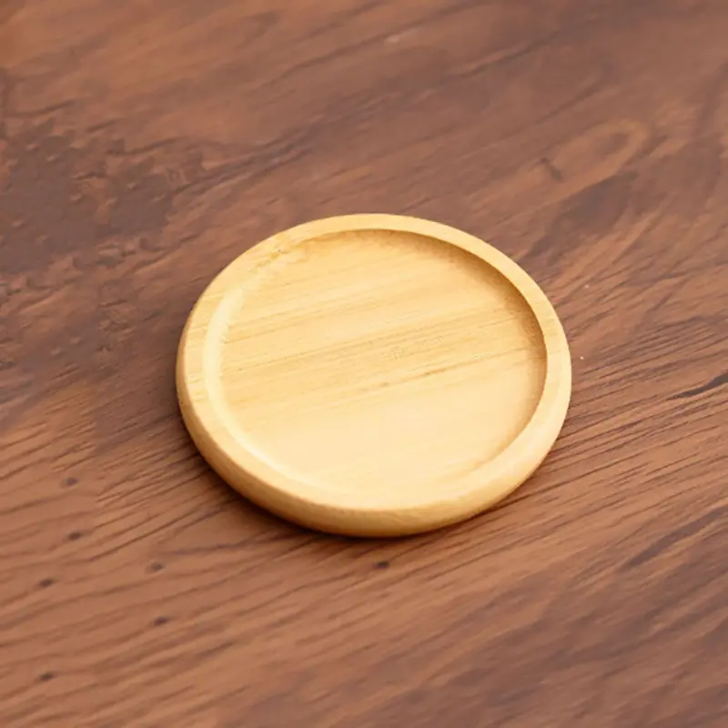 Round Walnut Wood Coaster Durable Stand Mug Tea Coffee Cup Pad Heat Resistant Beech Wood Coaster Table Tableware Decor
