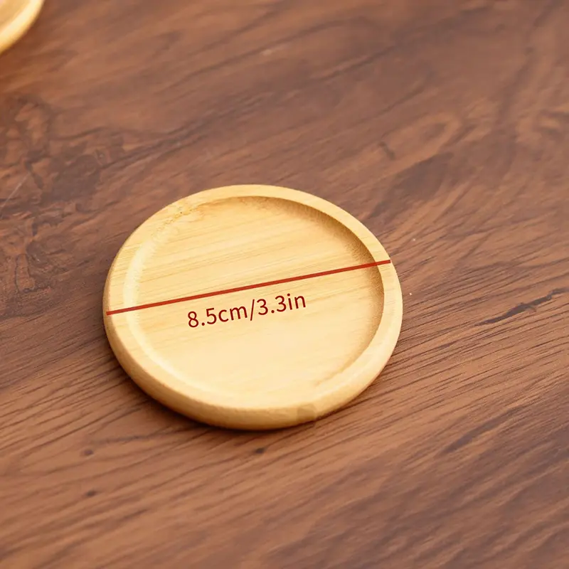 Round Walnut Wood Coaster Durable Stand Mug Tea Coffee Cup Pad Heat Resistant Beech Wood Coaster Table Tableware Decor