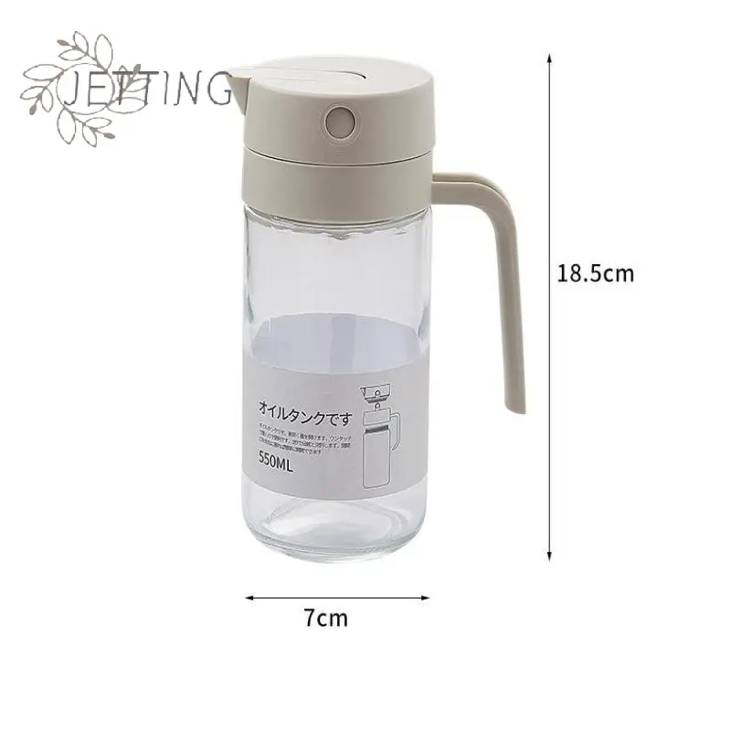 550ML Portable Kitchen Glass Olive Oil Dispenser Large-capacity Oil Can For Cooking Oil Spices Camping Dispenser