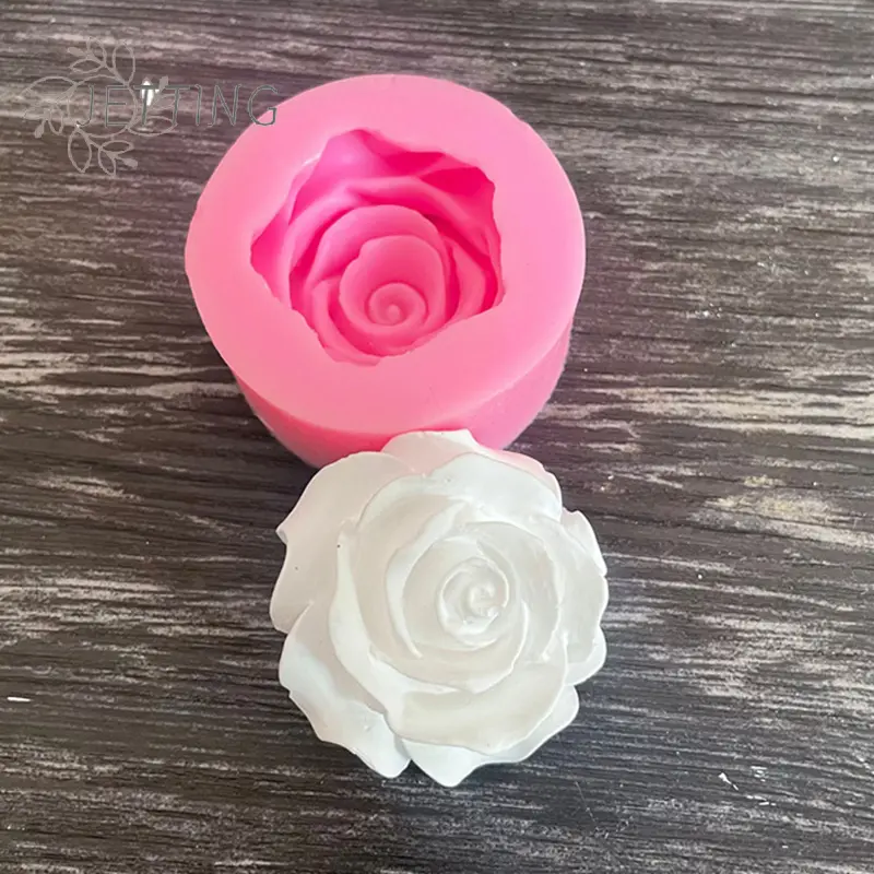Rose Silicone Mold DIY 3D Flower Phone Case Head Rope Hair Card Jewelry Accessories Molds Fondant Chocolate Cake Silicone Moud