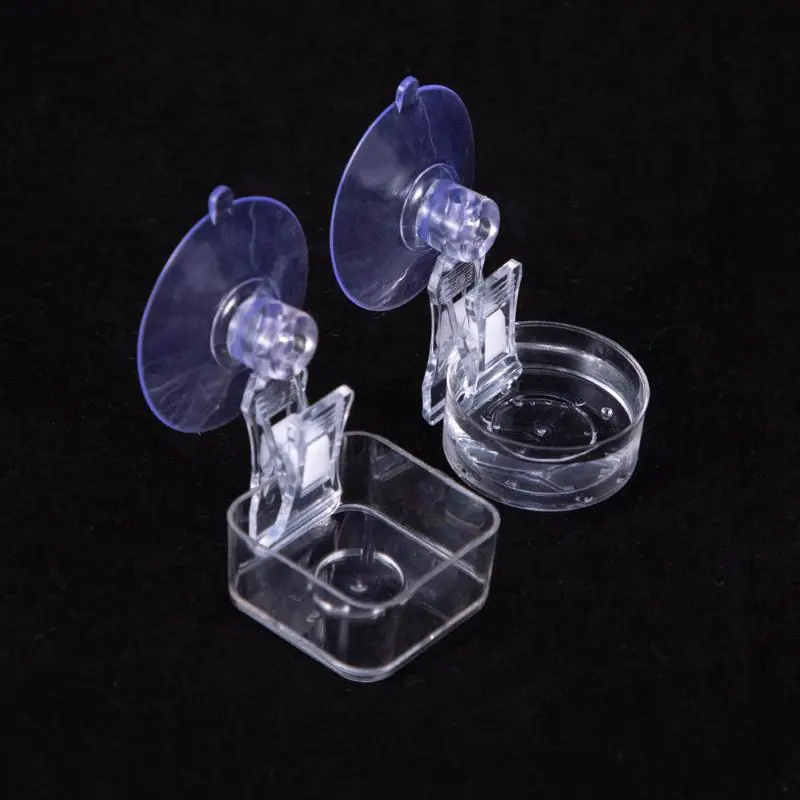 Reptile Water Food Bowl Suction Cup Food Tray Gecko Reptile Lizards Spider Tree Frogs Feeder Habitat Decoration Pet Supplies