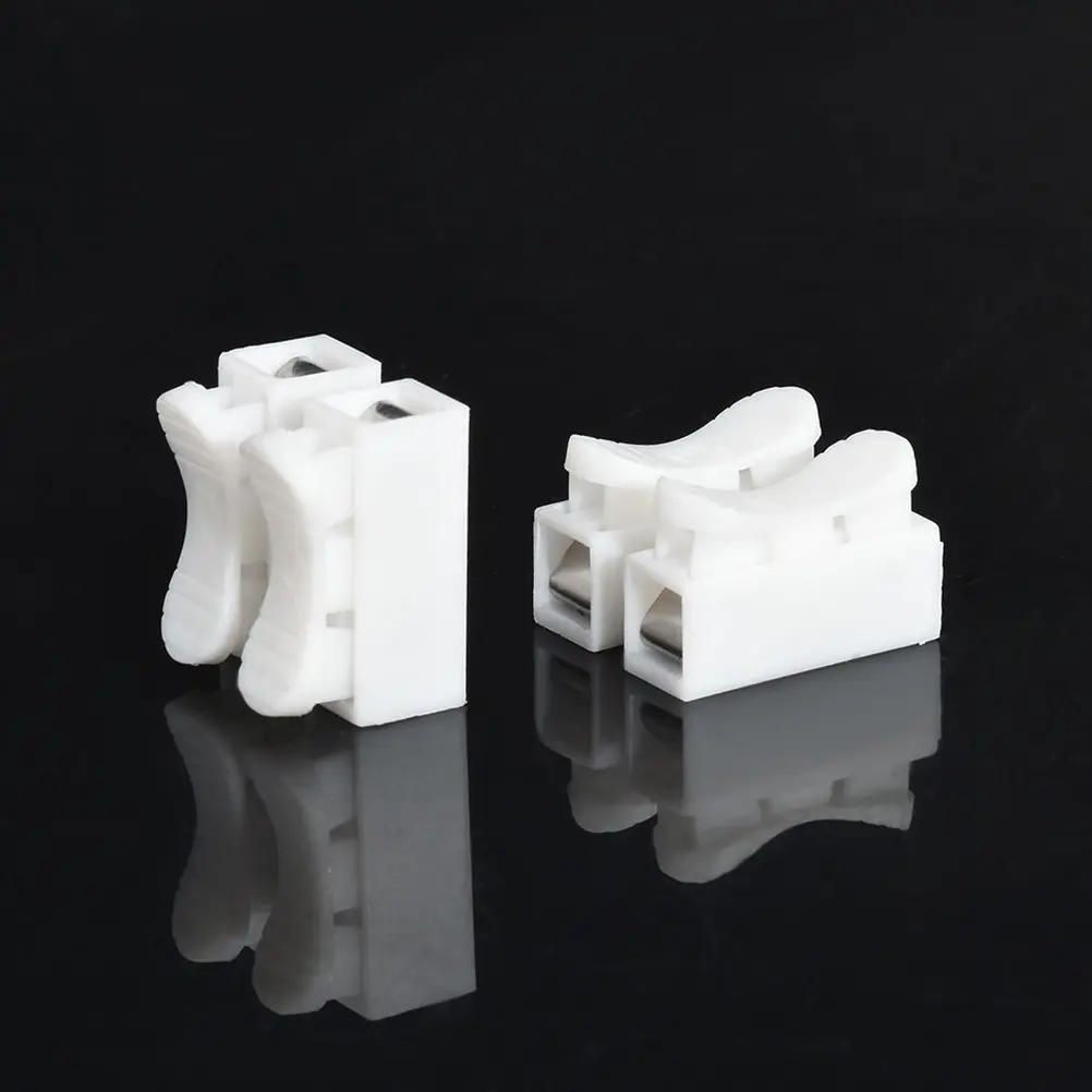 20pcs 2 Pins Electrical Cable Connectors CH2 Quick Splice Lock Wire Terminals Lamp Connection