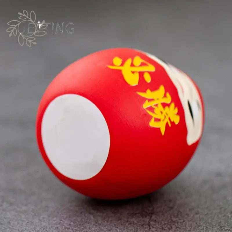 Ceramic Daruma Doll Japanese Crafts Inspired Wealth Prosperity Decor Lucky Charm Fortune Ornament Landscape Home Desk Decor
