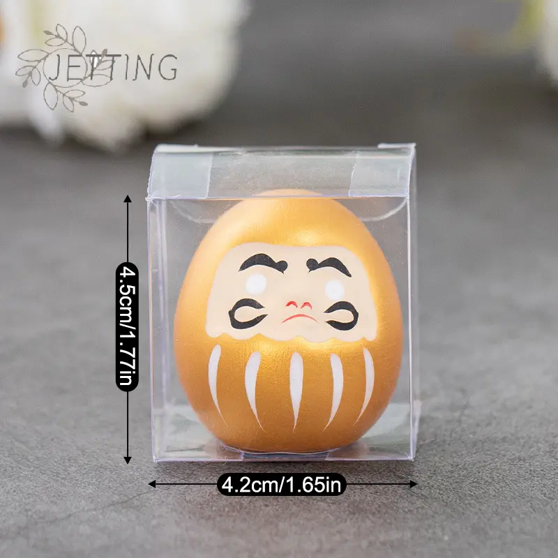 Ceramic Daruma Doll Japanese Crafts Inspired Wealth Prosperity Decor Lucky Charm Fortune Ornament Landscape Home Desk Decor