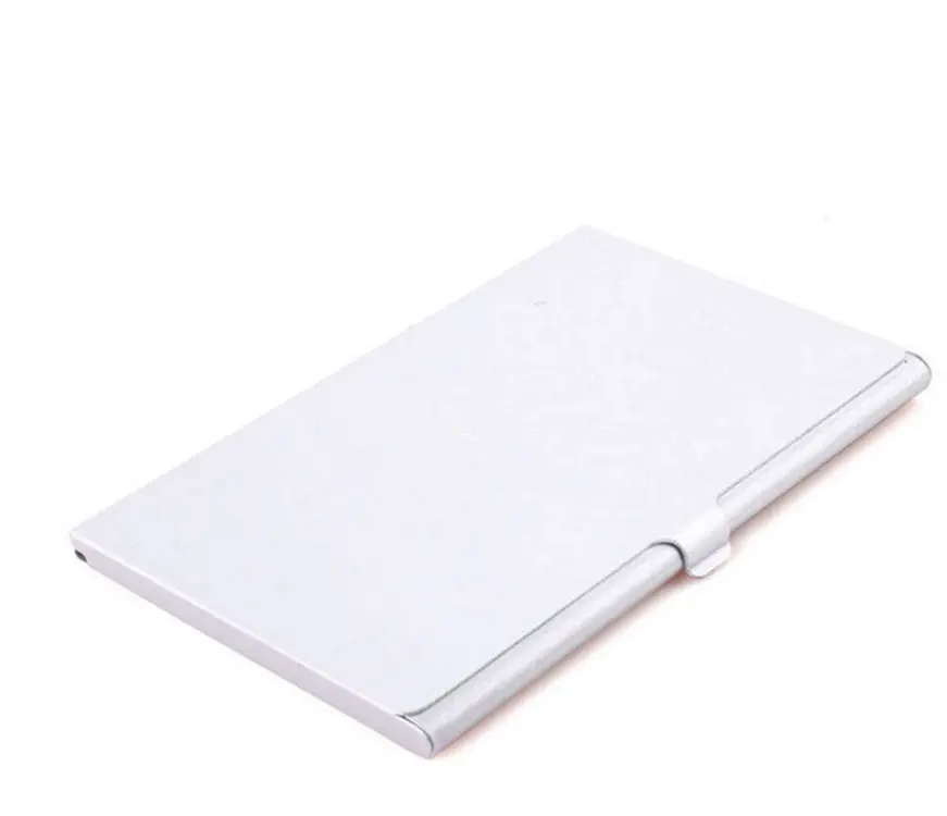 9.3x5.7x0.7cm Stainless Steel Pocket Business ID Credit Card Case Metal Fine Box Holder