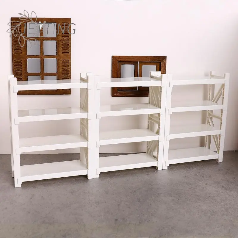 1/12 Dollhouse Simulation Plastic Storage Shelves Warehouse Racks Model Dollhouse Furniture Decoration Dolls House Accessories