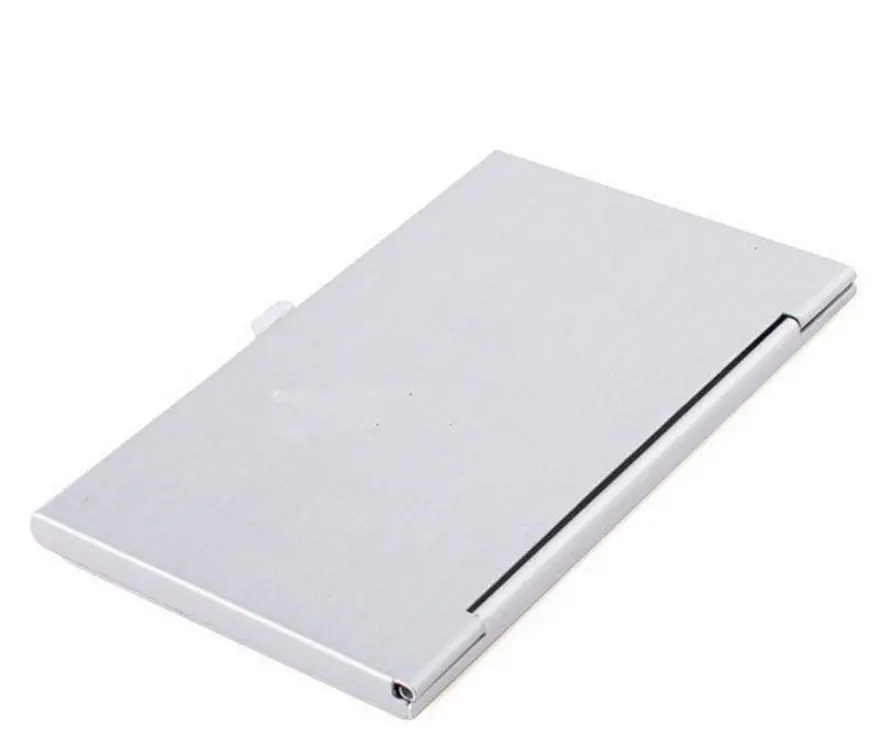 9.3x5.7x0.7cm Stainless Steel Pocket Business ID Credit Card Case Metal Fine Box Holder