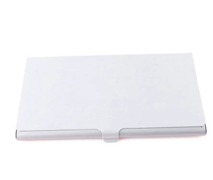 9.3x5.7x0.7cm Stainless Steel Pocket Business ID Credit Card Case Metal Fine Box Holder