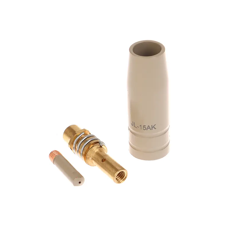 3Pcs/Set  MIG Torch Gas Nozzle Tip Holder 0.8/1.0/1.2mm Of 15AK MIG MAG Welding Torch New Coating Protection Nozzle