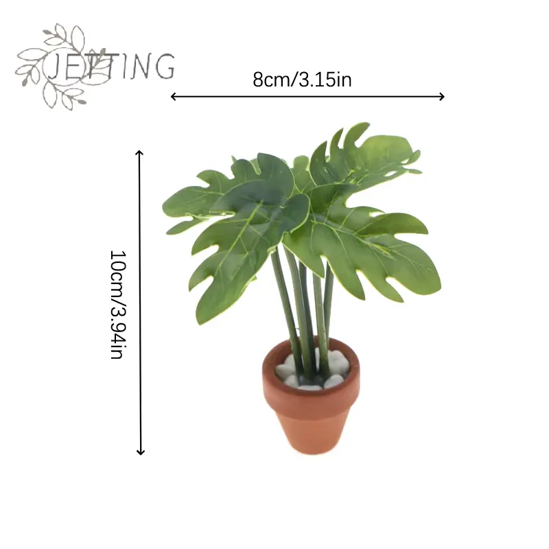 1/12 Dollhouse Simulation Green Plant Potted Model Doll Home Living Room Decoration Micro Landscape Garden Scene Ornament