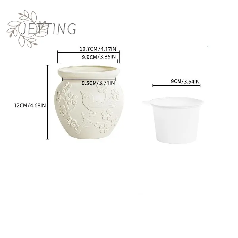 Mini Self Watering Flower Pot Fish Tank Transparent Plastic Plant Pots Self Watering Planter Pot Vase For Home Decoration
