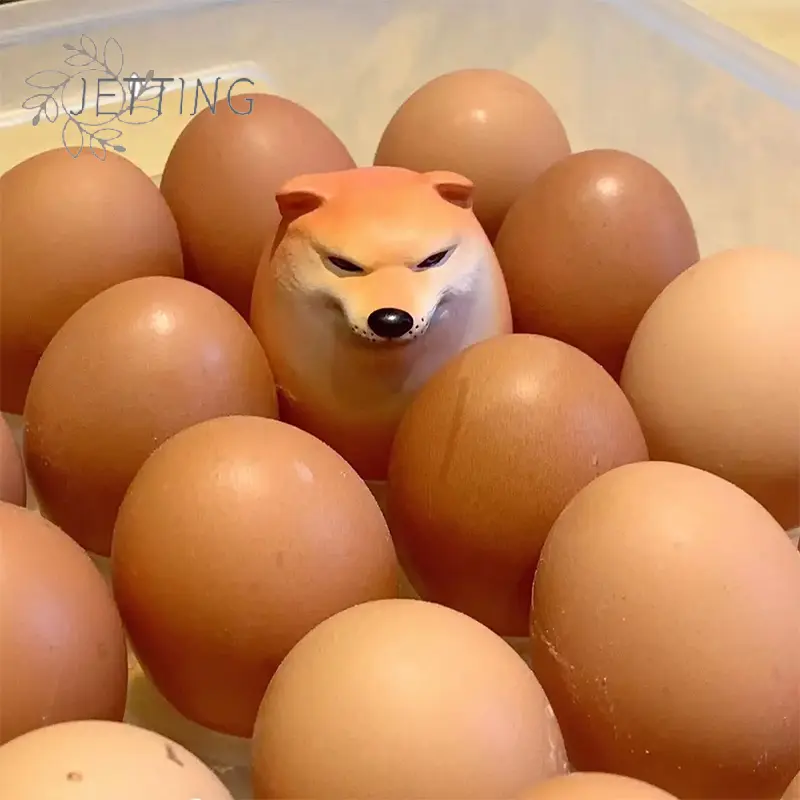 Dog & EggCreative Shiba Inu Realistic Egg Shape PVC Desk Decor Union Decorations For Home Offices Fun Christmas Gifts