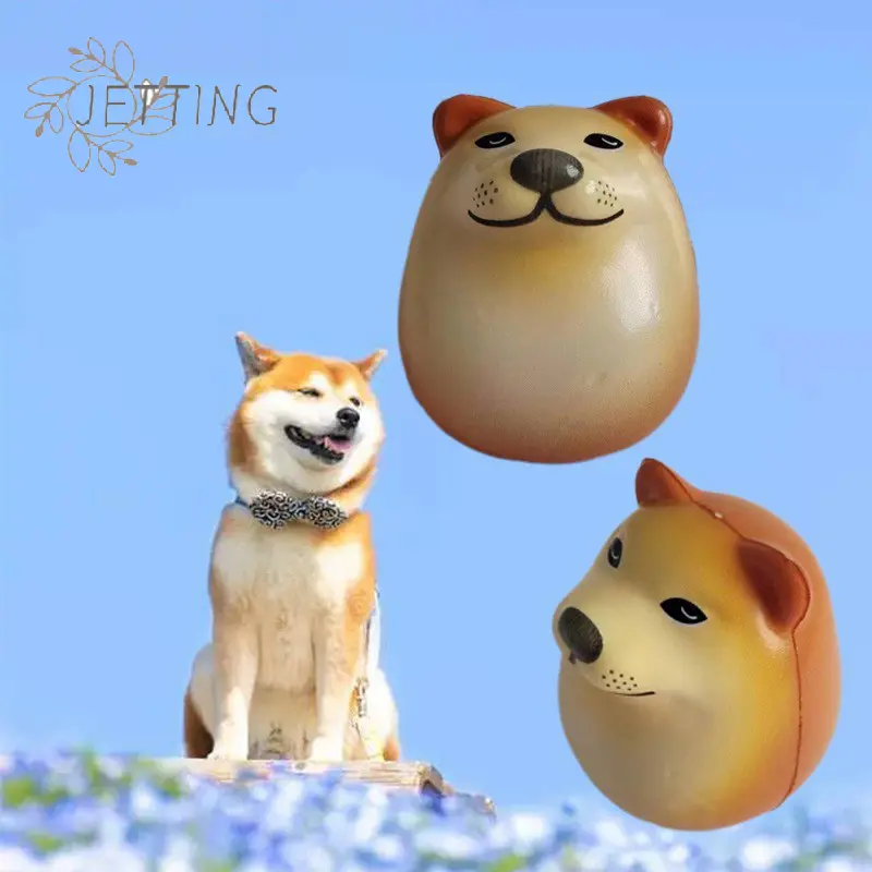 Dog & EggCreative Shiba Inu Realistic Egg Shape PVC Desk Decor Union Decorations For Home Offices Fun Christmas Gifts