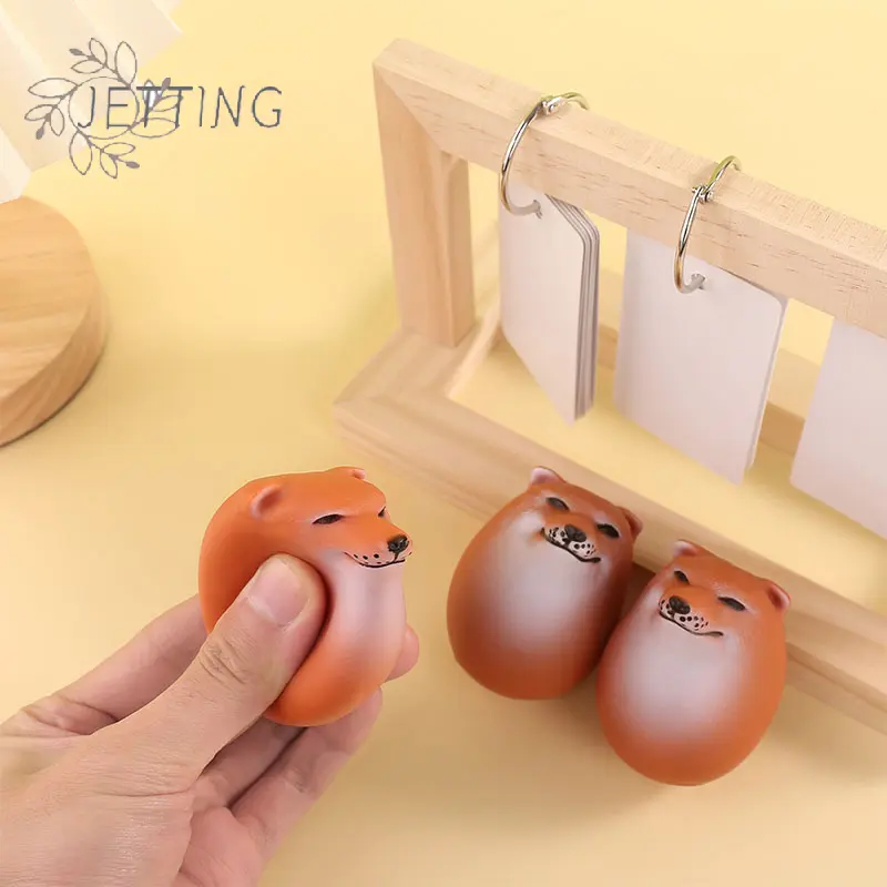 Dog & EggCreative Shiba Inu Realistic Egg Shape PVC Desk Decor Union Decorations For Home Offices Fun Christmas Gifts