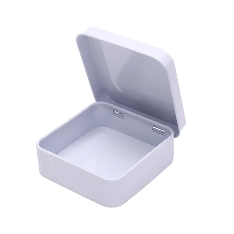 1pcs Metal Tin Silver Black Flip Storage Box Tool Box Money Coin Candy Key Business Card Storage Box