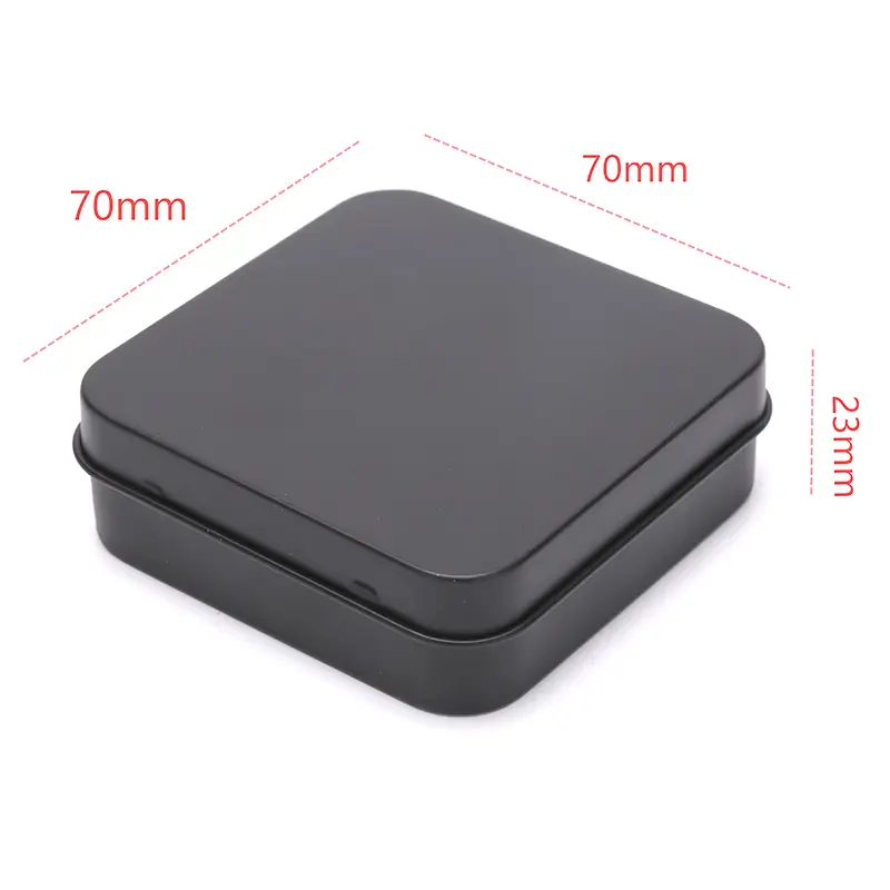 1pcs Metal Tin Silver Black Flip Storage Box Tool Box Money Coin Candy Key Business Card Storage Box