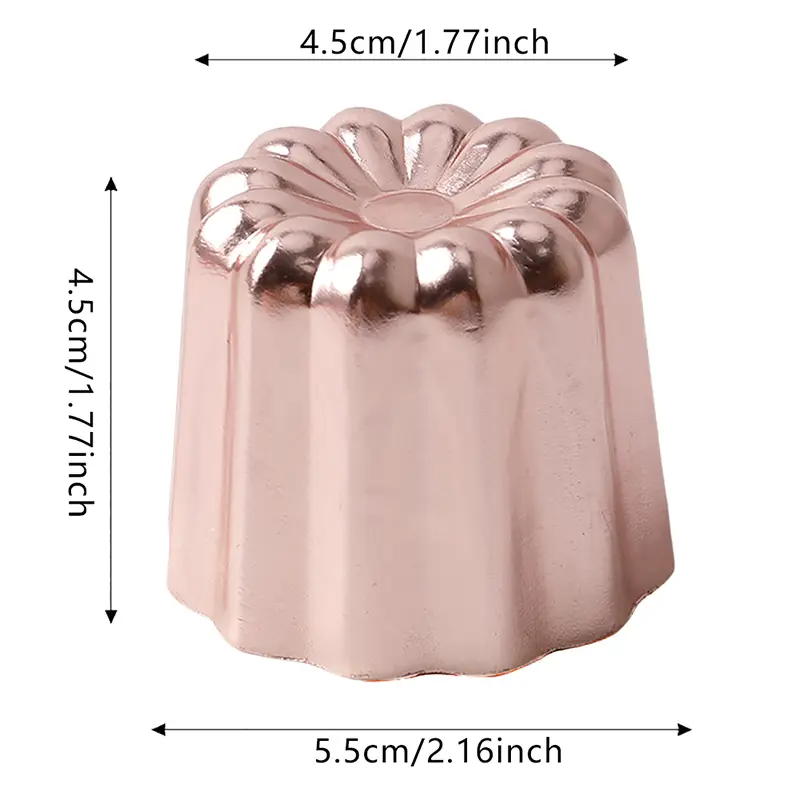 1PC Aluminum Alloy Chocolate Mold Pudding Jelly Cake Molds Flower Shaped Soap Mold Bakeware DIY