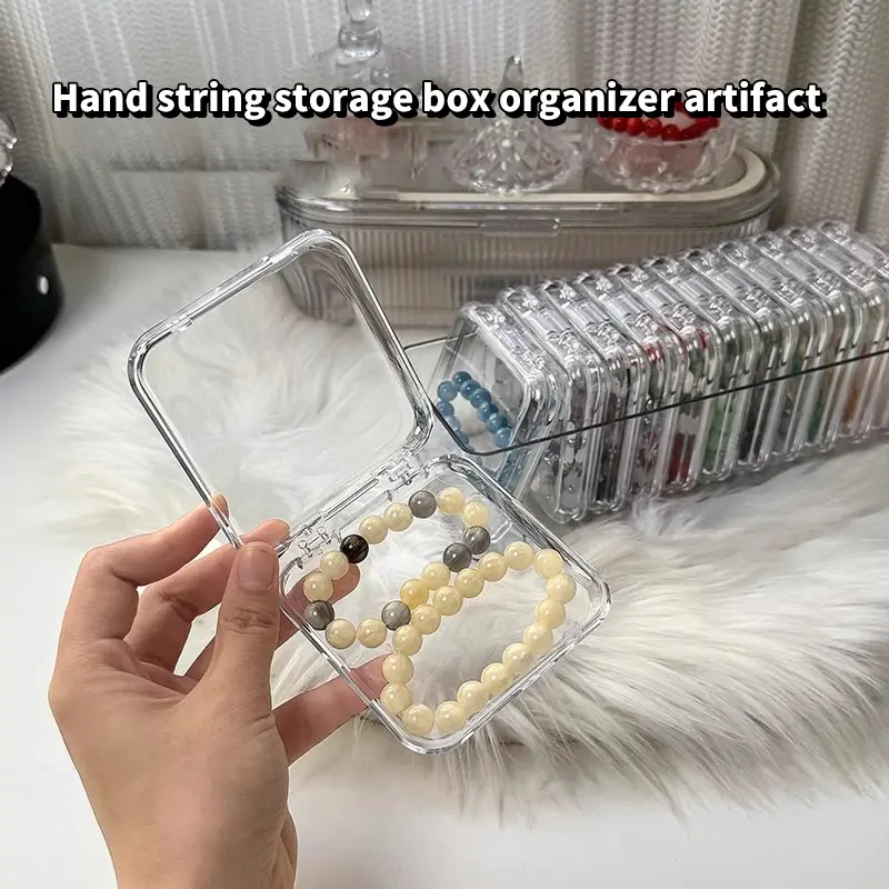 Bracelet Bracelet Desktop Storage Box Jewelry Necklace Jewelry Dust-proof Desktop Organizing Box Shelf