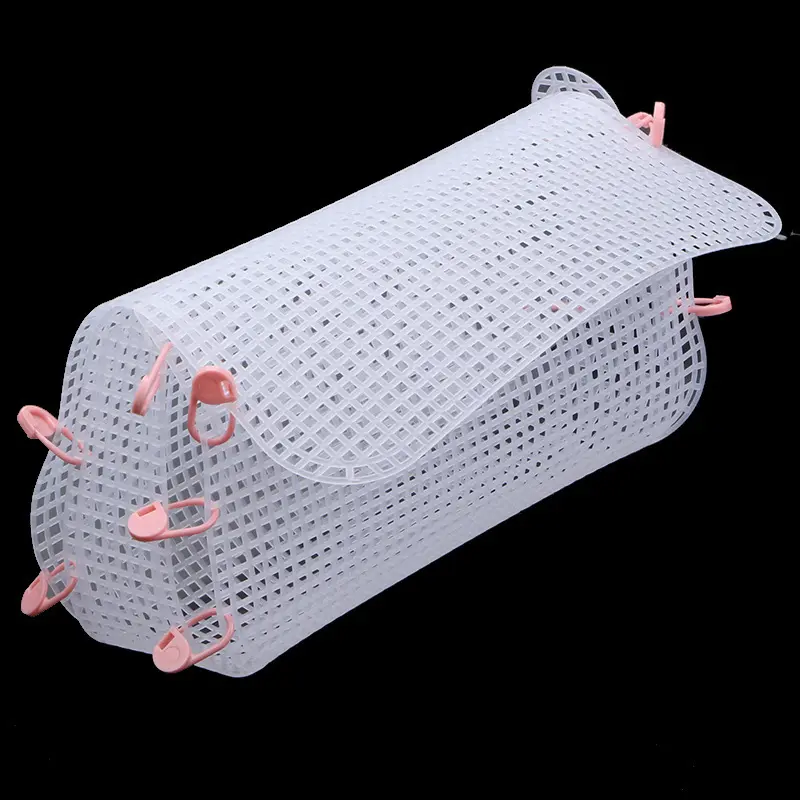 1Pc Plastic Mesh Cloth For Bag Making Weaving Material White Chenille Mesh Grid Sheet For Needlework DIY Handcraft Accessories