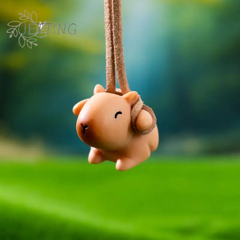 4Pcs Cartoon Capybara Duck Cat Pig Statue Resin Miniature Figurines Bonsai Micro Landscape Fish Tank Decoration Ornament